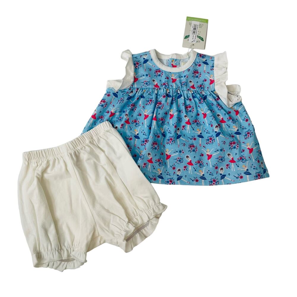 NWT The Oaks Apparel 6M Ava Dancing Ballerina Bloomer Set